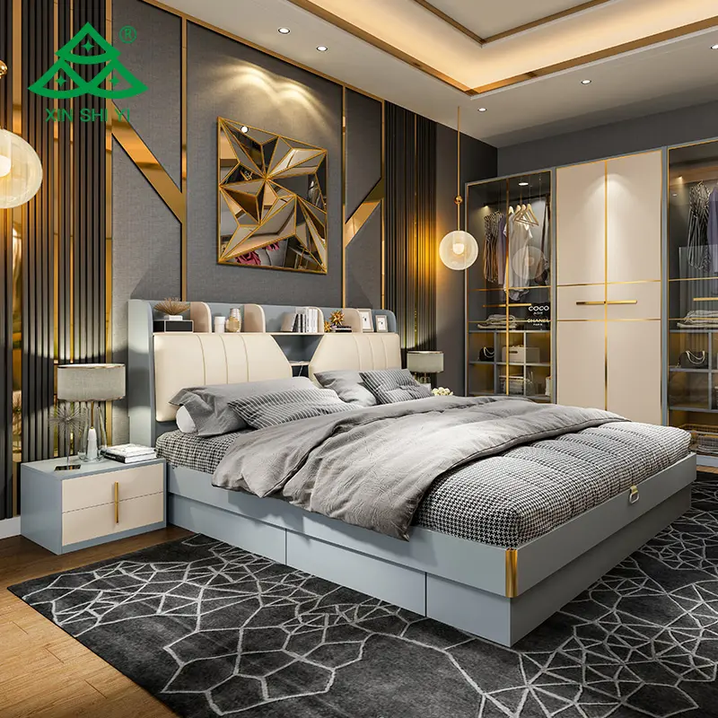 Shiyi New Arrival Stylish Design Modern luxury bedroom sets furniture master bedroom For Sale