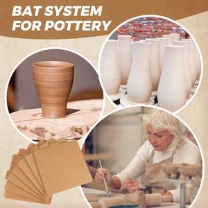 22 pièces pour tour de potier : système de batte amovible pour poterie en argile, tapis en bois, planche à argile avec 3 éponges pour potiers et artistes en argile - Product Image 3