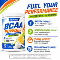 Prix de gros OEM/ODM pour les fabricants de suppléments en poudre BCAA, poudre BCAA avec vitamines pour booster l'énergie