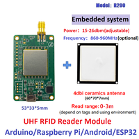 Módulo Lector RFID UHF R200 de 860-960MHz, Carcasa Metálica de Alto Rendimiento, Protocolo ISO 18000-6B, Compatible con Inventario Multitarjeta TTL Windows 10