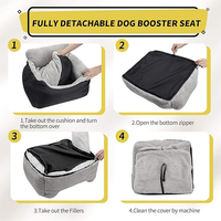 Siège de voiture pour chien entièrement détachable et lavable Siège de voiture pour chat Sièges d'appoint pour animaux de compagnie souples Laisse à clipser Portable Chien Voiture Voyage Transporteur Lit