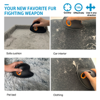 Appareil de dépoussiérage pour poils d'animaux, brosse en plastique et silicone pour canapé, voiture, grattoir de détail, lit pour animaux, housse amovible, éliminateur de poils d'animaux