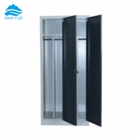 Armoire de rangement à double porte pour bureau et maison, casier en métal fer forgé verrouillable pour le personnel
