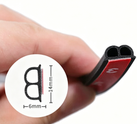 Goma de Sellado Autoadhesiva Multiusos para Ventanas de Coche (D, P, Z, B), Negra, Impermeable, Antipolvo, Insonorizante, Nueva