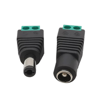 Adaptateur de prise de courant 12V DC 5.5*2.5mm prise mâle prise femelle pour caméra de vidéosurveillance lumière LED cuivre laiton DC 2.5X5.5mm connecteurs