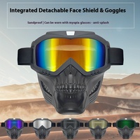 Lunettes de moto intégrées rétro Harley, masque de protection coupe-vent tout-terrain pour usage extérieur