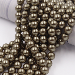 Color verde oliva buena calidad <span class=keywords><strong>10mm</strong></span> Roubd perlas imitación Mar del Sur perla Stock para la fabricación de joyas perlas sueltas - Product Image 1