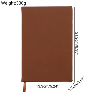 Diario Personalizado A5 de Cuero Sintético para Grabado Láser, Cuaderno de Cuero Marrón Personalizable con Grabado Láser - Product Image 2
