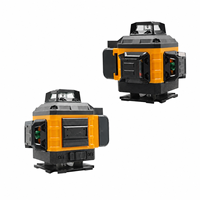 Niveau laser vert industriel portable haute précision DIY 16 lignes, auto-nivelant 360° horizontal/vertical, avec batterie Li-Ion