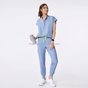 Elegante Uniforme Médico para Mujer, Color <span class=keywords><strong>Azul</strong></span> <span class=keywords><strong>Marino</strong></span>, Estilo Nuevo, Talla Grande, Logotipo Personalizado, Uniforme de Enfermería Suave - Product Image 1