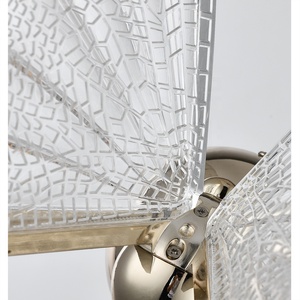 Lustre de chambre à coucher LED <span class=keywords><strong>en</strong></span> titane argent, papillon d'art <span class=keywords><strong>en</strong></span> <span class=keywords><strong>plexiglas</strong></span> de forme irrégulière - Product Image 4