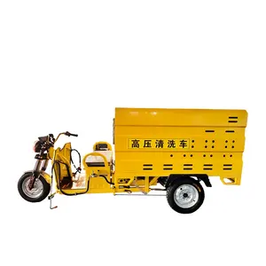 2024 Gasoline Cleaning Truck Electric Cleaning Car Sweeper Marble Automatic Floor Washing Tricycle Water Bowser Truck