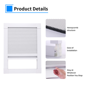 ستارة قرص العسل مع نافذة مقلوبة حديثة ، ستارة دفع وسحب لاسلكية قرص العسل - Product Image 2