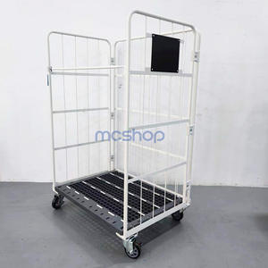 <span class=keywords><strong>Cage</strong></span> à mailles en plastique Conteneur logistique pliable en acier avec roulettes - Product Image 5