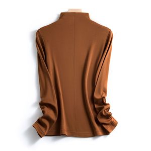 Base en <span class=keywords><strong>laine</strong></span> modale personnalisée pour femmes, vêtement thermique, <span class=keywords><strong>col</strong></span> rond, demi-<span class=keywords><strong>col</strong></span> <span class=keywords><strong>roulé</strong></span>, sans repassage - Product Image 3