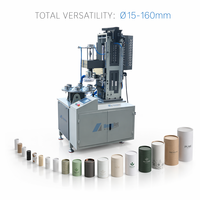 Machine tout-en-un pour le bordage et le frisage de tubes en carton pour boîtes rondes, tubes en carton HLT-CL 15-160mm