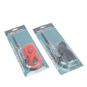 Lápiz de prueba eléctrico digital de 12V, herramienta de diagnóstico para automóvil con cable flexible rojo y negro - Product Image 1