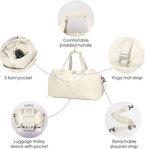 Free sample Custom New Design Women <b>Tote</b> Sport Bag Neoprene <b>Gym</b> Travel <b>Tote</b> Bags Girls Yoga Shopping with Adjustable Strap - Product Image 6