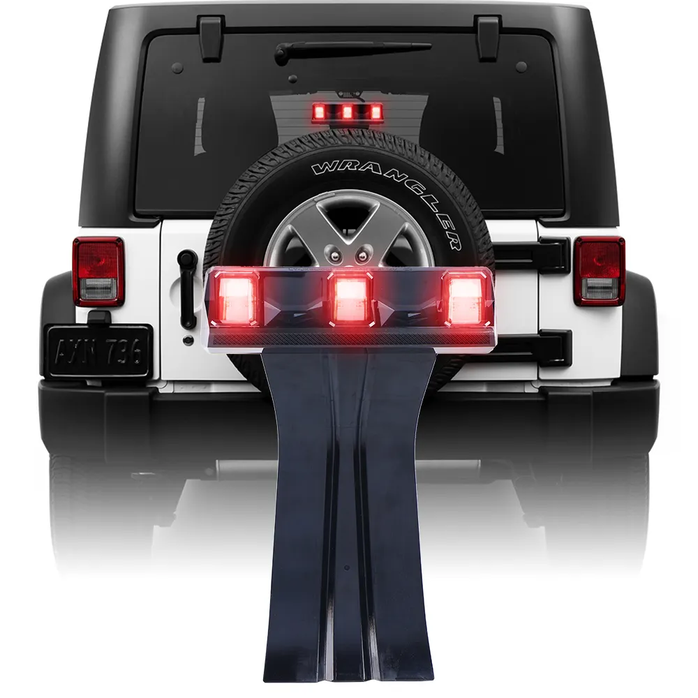 Hohe Helligkeit niedrige Hitze LED-Rücklicht 3. Bremsen Anzeige rotes Licht für Jeep Wrangler JK 2007-2017 mit langlebigem PC-Material