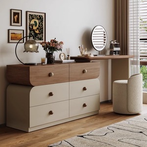 Moderna e Resistente Toeletta in Legno Massello con Luce LED Rimovibile, Cassetti Portaoggetti e Specchio, Ecologica per Camera da Letto e Appartamento - Product Image 1