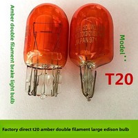 Ampoule de frein de voiture T20, ampoule à double fil 7443, ampoule monofilament de direction 1891, ampoule de recul ambre 1881, ampoule 7440