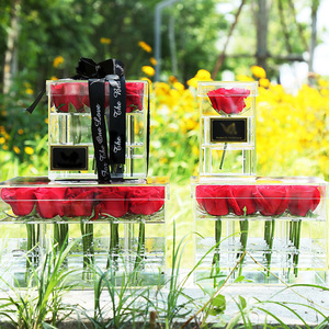 Culinan Low MOQ Custom LOGO Mini 1 Hole <strong>Single</strong> <strong>Rose</strong> <strong>Acrylic</strong> <strong>Box</strong> - Product Image 6