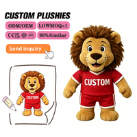 Jouets en peluche personnalisés en coton PP brodé, motif loup de dessin animé créatif, costume de loup-garou mignon et doux