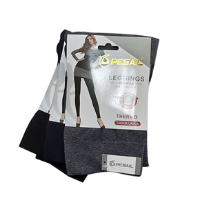 Leggings lunghi da donna con elastico in vita per la stagione invernale tinto in filo di maglia di qualità Premium - Product Image 1
