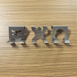 Stainless Steel Door Hook Double Hook 1-3kg Load Capacity Removable No Drill Cabinet Drawer Storage Hook - Product Image 2