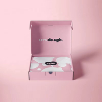 Caja de Regalo de Cartón Rosa para Repostería, Hermosa Caja de Lujo Biodegradable para Galletas