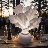 Lampe LED en forme de fleur pour mariage, éclairage floral blanc chaud IP54, décoration intérieure et extérieure pour la maison, jardin, Pâques, Saint-Valentin