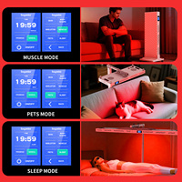 Panneau de luminothérapie rouge Suyzeko Factory Custom à 8 longueurs d'onde (590-940 nm) avec écran tactile LCD intelligent et support au sol