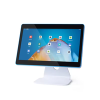 Système POS tout-en-un Android en aluminium de qualité supérieure, 15,6 pouces, double écran tactile, technologie NFC, processeurs Intel I3/I5/I7 pour le commerce de détail et l'hôtellerie