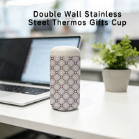 Gobelet isotherme portable de 400 ml à double paroi en acier inoxydable 304, mini thermos de voyage, logo personnalisé pour cadeau