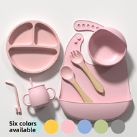 Ensemble de vaisselle pour enfants personnalisé en gros, sans BPA, de qualité alimentaire, avec assiettes en silicone à ventouse pour bébé