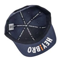 Gorras de Béisbol Trucker Negras Bordadas Personalizadas, de 5 Paneles, de Algodón, de Dos Tonos, para Deportes al Aire Libre, Protección Solar