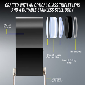Pocket-size 20x Jewelry Loupe Magnification High-quality W/ Optical Glass Triplet Lens, Stainless Body, Foldaway <b>Watch</b> Repair - Product Image 5