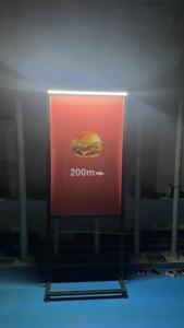 ไฟป้ายโฆษณาพลังงานแสงอาทิตย์อัจฉริยะขนาด60ซม., ไฟสัญญาณ LED 10W พร้อมเซ็นเซอร์วัดแสง, กันน้ำ IP65, ไฟส่องสว่างป้ายโฆษณา - Product Image 5