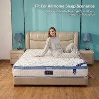 Fabricante de colchones de muelles Euro Top OEM/ODM en caja, colchón de muelles ensacados para hotel con espuma de alta densidad, colchón de lujo para hotel
