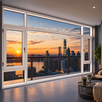 Fenêtres à battants en vinyle/UPVC de qualité constructeur, design français, verre trempé, écoénergétiques, certifiées Energy Star, pour cuisine et salle de bain