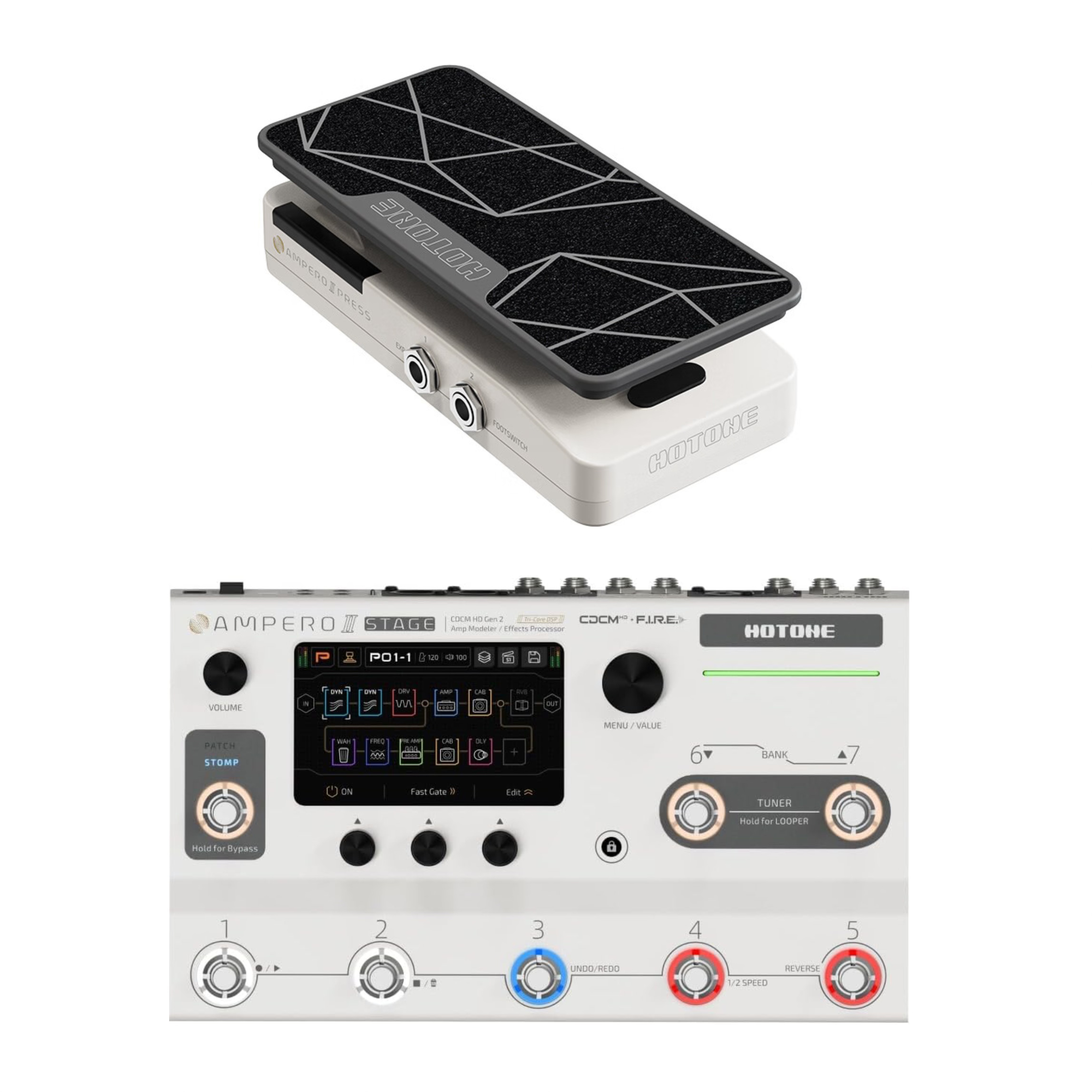 Hotone Ampero 2 Stage+press - Multi-Effect Pedals for Guitar