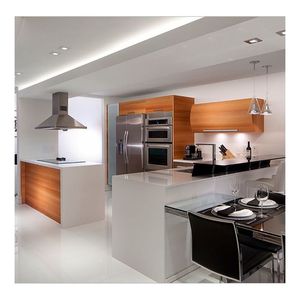 Allure Fabricación personalizada Cocina de alta calidad Mesa de isla modular Gabinetes De Cocina De madera maciza Gabinetes De Cocina modernos - Product Image 6