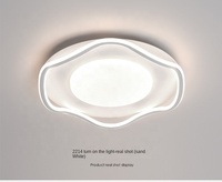 Plafonnier LED Minimaliste Moderne pour Salon, Style Crème, Spectre Complet, Protection des Yeux, Télécommande, Décoration Intérieure AC