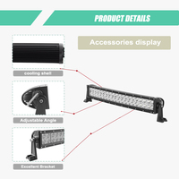 Barre lumineuse led 4d led 21 32 42 50 52 pouces barre lumineuse 32 pouces 180w barre incurvée 12v pour équipement agricole suv