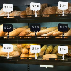 Penyangga Label Harga Barang Promosi Supermarket Terbaik di Pasaran, Dapat Diputar, untuk Klip Tanda, Bahan Akrilik PVC Transparan - Product Image 1