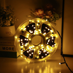 Nuovo arrivo 50m luci a LED <span class=keywords><strong>8mm</strong></span> disco di linea RGB festivo di natale IP65 presa di fabbrica bianco 220V pupazzo di neve 5mm fiocchi di neve 120