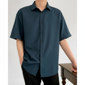 Camicia da uomo Casual e abito estivo oversize a maniche corte realizzata con materie prime di bambù - Product Image 1