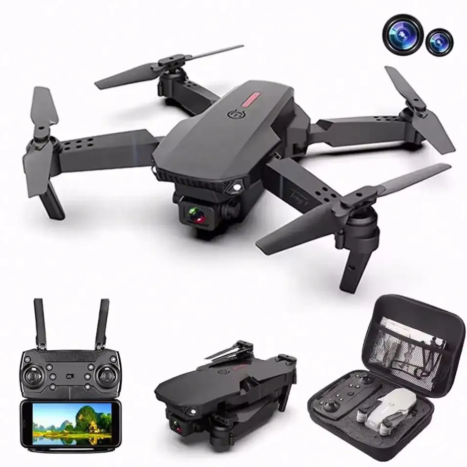 2022 super jouet E88 pro drone 4k HD drones grand angle profesionales transmission en temps réel FPV drone caméra dronesdron con cam 4k