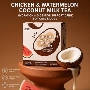Sopa Hidratante de Pollo, Sandía y Leche de <span class=keywords><strong>Coco</strong></span> para Perros y Gatos - Product Image 1