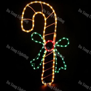 Large Candy Cane Light Sculptures Create <b>Photo</b> Ready Holiday Landmarks for Hotels Malls Parks and Market Events - Product Image 6